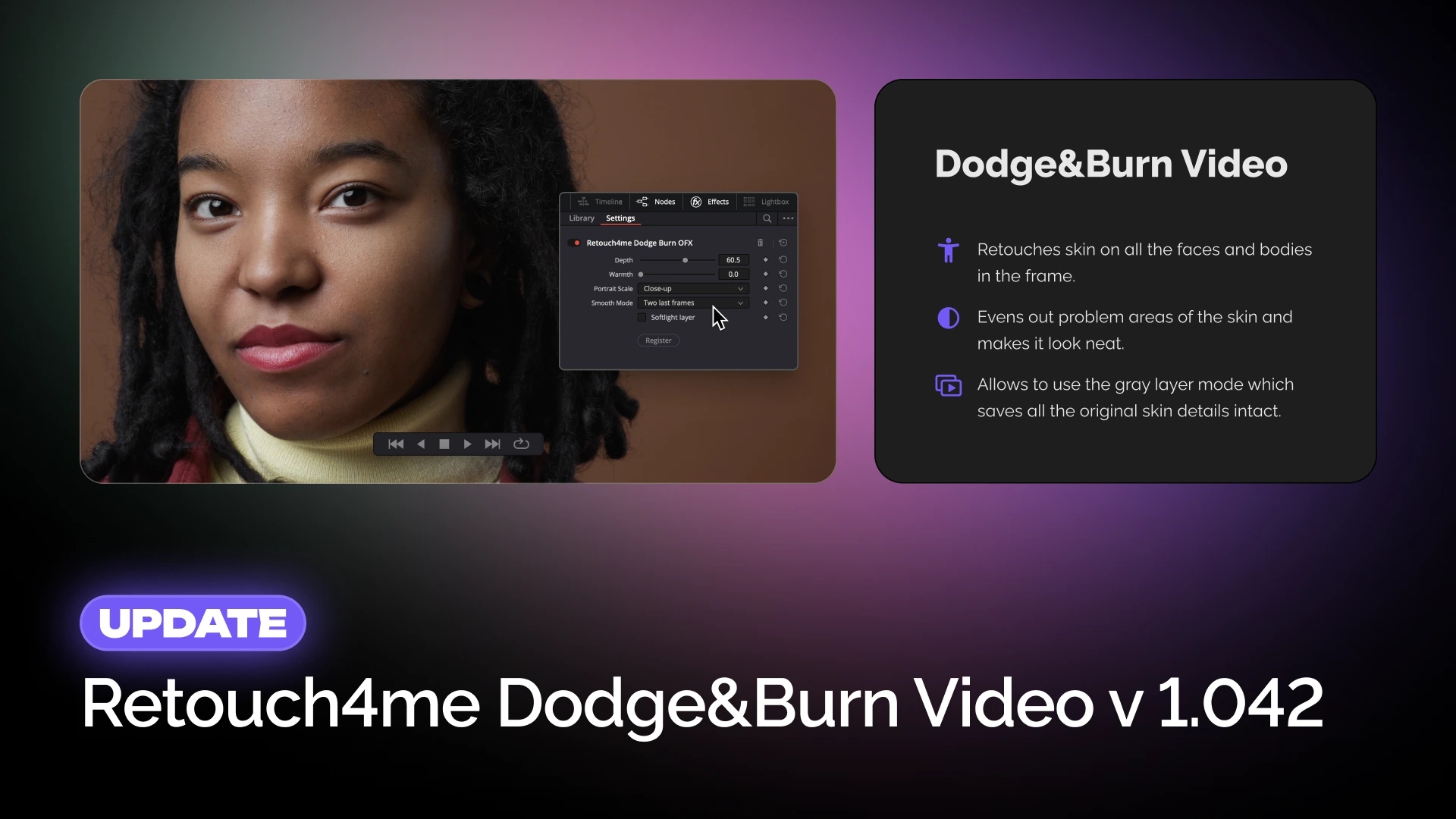 Обновление Retouch4me Dodge&Burn Video v1.042